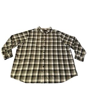 Liberty Blues Men's Heavy Flannel Longsleeve Shirt Bright Green Plaid SZ Big 4XL